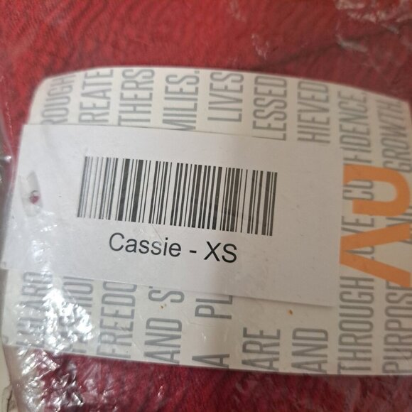 Lularoe Women's XS Cassie Textured Red Pencil Pull-On Skirt Fold Over Waistband - Picture 3 of 5